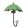 Fémfogas esernyő alakú 12x16cm, antikolt zöld