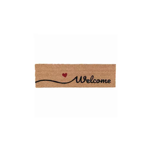 Lábtörlő 75x22cm, kókusz-PVC, " Welcome" – Clayre-Eef