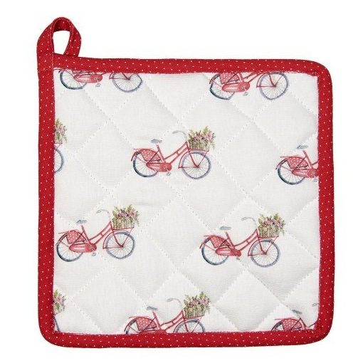 Edényalátét 20x20cm pamut, Red Bicycle