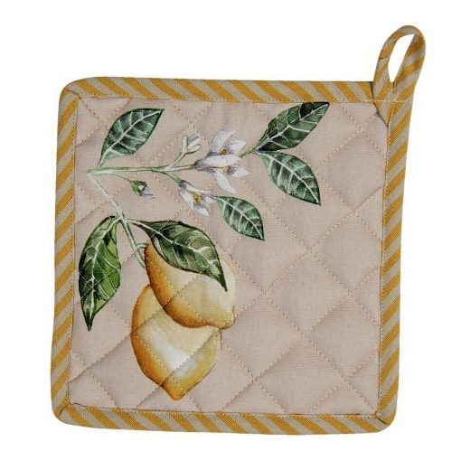 Edényalátét 20x20cm, 100% pamut, Lemons & Leafs