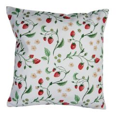 Párnahuzat 40x40cm, 100% pamut, Wild Strawberries