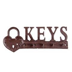 Öntöttvas fali kulcstartó 27x3x10cm, Keys