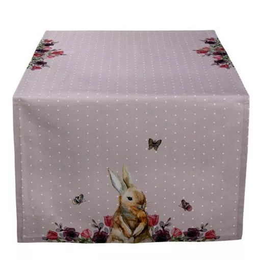 Asztali futó 50x140cm, 100% pamut, Happy Bunny