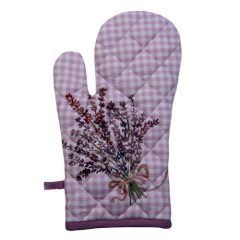 Edényfogó kesztyű 18x30cm, 100% pamut, Lavender Garden