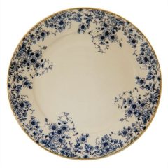 Porcelán desszerttányér 21cm, White Blue Flowers