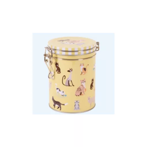 Fémdoboz csatos, dia95x130mm Cats – The Box