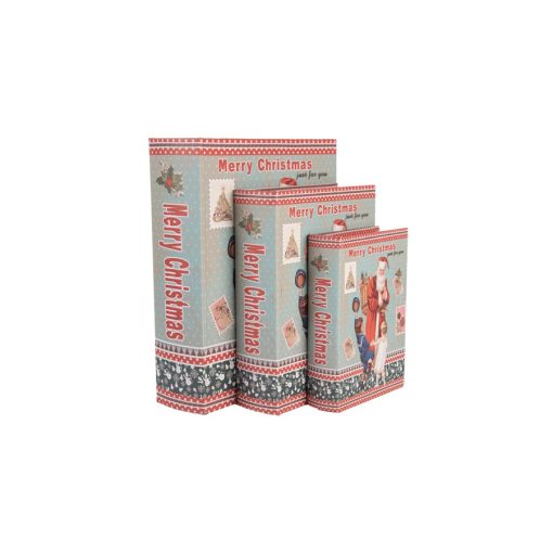 Merry Christmas fadobozszett 3 részes, 27X22x7/22x17x6/17x12x4cm – Clayre-Eef