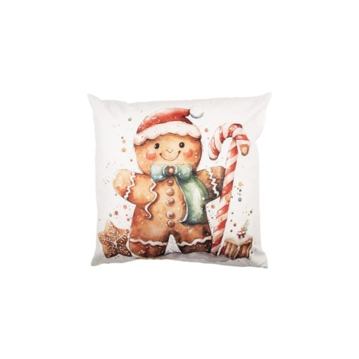 Textil párnahuzat 45x45cm, 100% polyester, mézeskalács baba – Clayre-Eef