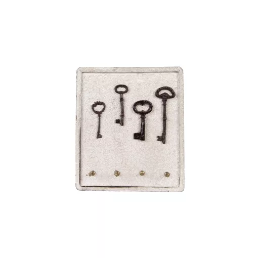 Kulcstartó fogas fa-fém, 22x5x25cm – Clayre-Eef