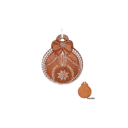 Mézeskalács masnis dísz, 8x2x10cm, műanyag függődísz – Clayre-Eef