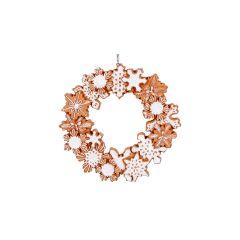   Mézekalács koszorú 18x2cm, műanyag függődísz – Clayre-Eef