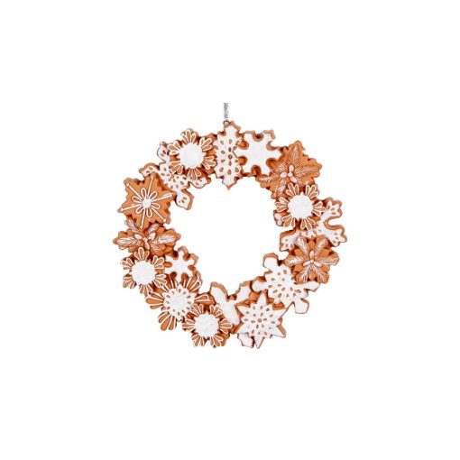 Mézekalács koszorú 18x2cm, műanyag függődísz – Clayre-Eef