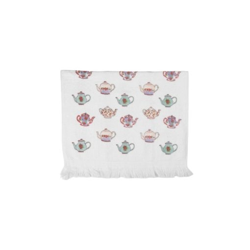 Konyhai kéztörlő 40x66cm, pamut, teáskannás – Clayre-Eef