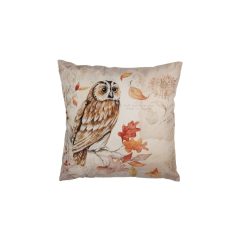   Textil párnahuzat 45x45cm, 100% polyester, bagoly őszi ágon – Clayre-Eef