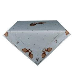 Asztalterítő 100x100cm 100% pamut, Bunnies in Love