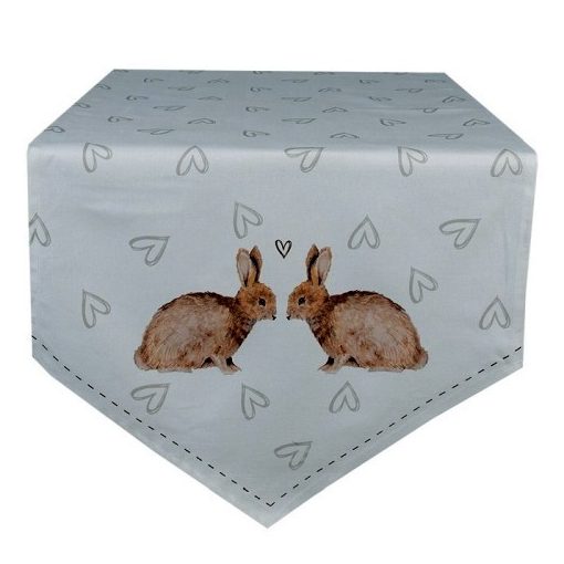Asztali futó 50x160cm 100% pamut, Bunnies in Love