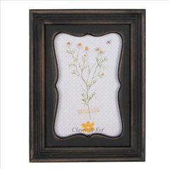Clayre-Eef Fekete-barna fa képkeret, 18x23/13x18cm