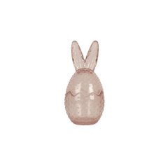   Rózsaszín, pöttyös, üvegbonbonier nyuszifüles, 8x17cm – Clayre-Eef