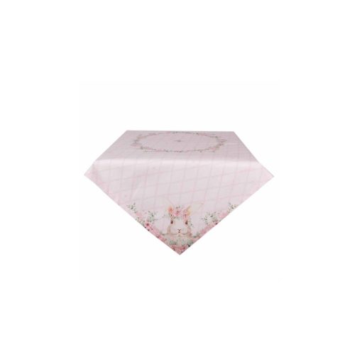 Asztalterítő 150x250cm, 100% pamut, Floral Easter Bunny – Clayre-Eef