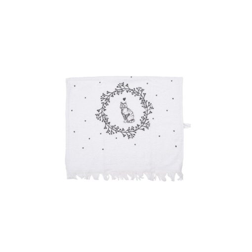 Konyhai kéztörlő 40x66cm, pamut, Lovely Grey Cat – Clayre-Eef