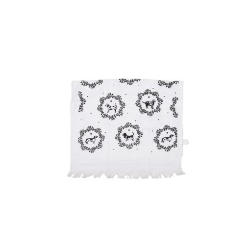 Konyhai kéztörlő 40x66cm, pamut, Lovely Grey Dog – Clayre-Eef