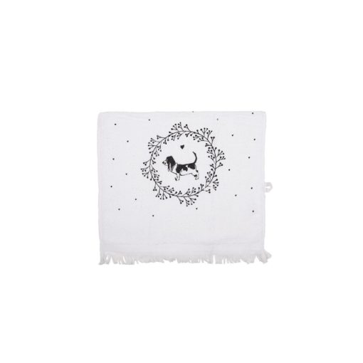 Konyhai kéztörlő 40x66cm, pamut, Lovely Grey Dog – Clayre-Eef