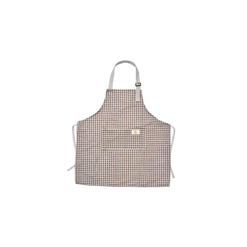 Kockás kötény 65x70cm, barna, polyester – Clayre-Eef