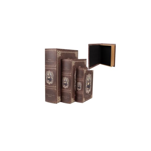 Mona Lisa portrés fadobozszett 3 részes, 27X22x7/22x17x6/17x12x4cm – Clayre-Eef
