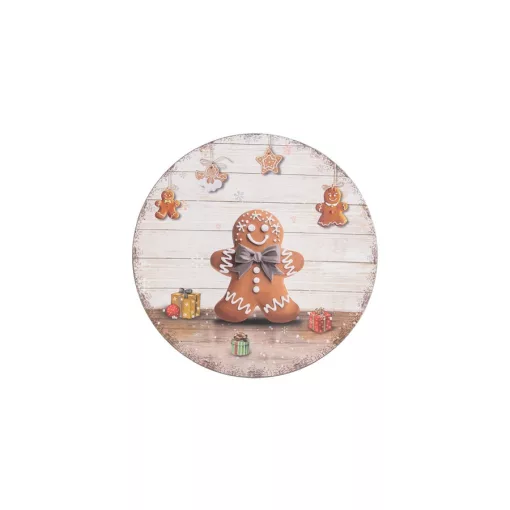 Műanyag dekortányér 33cm, mézeskalácsos – Clayre-Eef