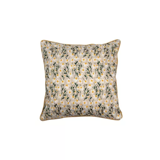 Textil párnahuzat 45x45cm, 100% polyester, margarétás – Clayre-Eef
