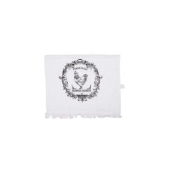   Konyhai kéztörlő 40x66cm, pamut, fekete kakasos – Clayre-Eef