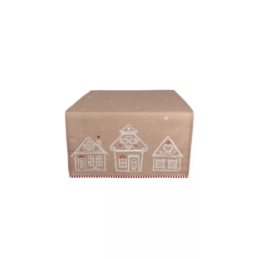 Asztali futó 50x140cm, 100% pamut, Gingerbread Bliss – Clayre-Eef