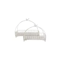   Madaras fém kosárszett 2 db-os, 39x20x30/30x15x22cm – Clayre-Eef