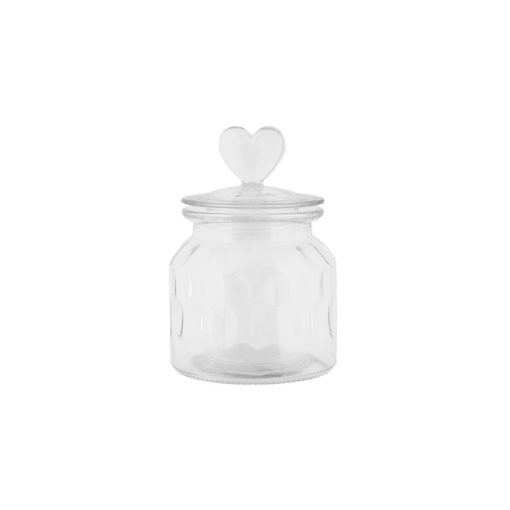 Tárolóüveg szíves, 11x16cm – Clayre-Eef