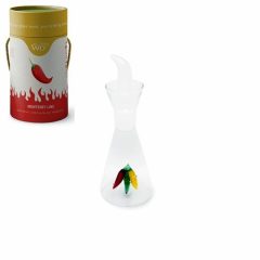   Borosilicate hőálló üveg olajkiöntő belső dekorral,300ml, paprikás