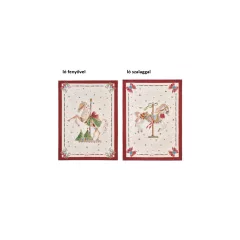   Konyharuha 50x70cm, pamut, Giostra ló fenyővel – Nuvole di Stoffa