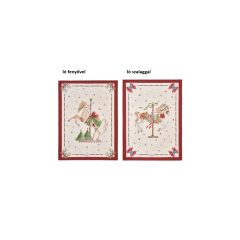   Konyharuha 50x70cm, pamut, Giostra ló szalaggal – Nuvole di Stoffa