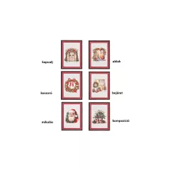   Konyharuha 50x70cm, pamut, Christmas is coming, ablak – Nuvole di Stoffa