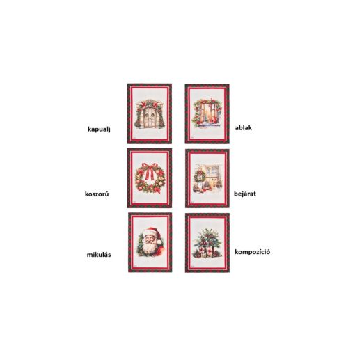 Konyharuha 50x70cm, pamut, Christmas is coming, kapualj – Nuvole di Stoffa