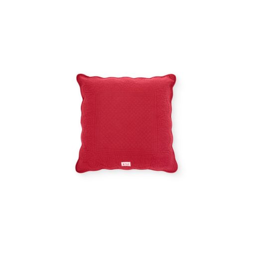 Piros steppelt párna töltelékkel, 45x45cm – Nuvole di Stoffa