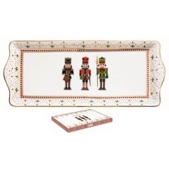 Easy Life-Nuova Porcelántálca 35x15cm dobozban, Nutcracker