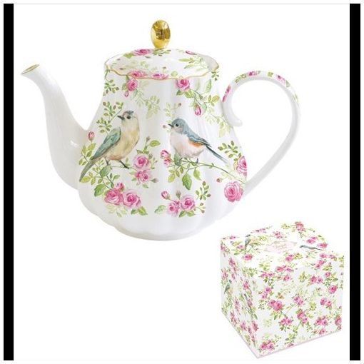 Porcelán teáskanna 800ml, dobozban, Spring Time
