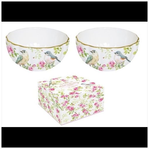 Porcelán tálkaszett 2db-os 12cm, 250ml, dobozban, Spring Time