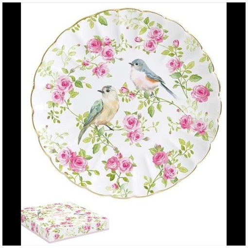 Porcelán desszerttányér 19cm dobozban, Spring Time