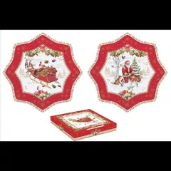   Porcelán desszerttányér 2 db-os szett, 20cm, dobozban, Christmas Memories
