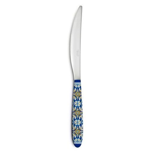 Rozsdamentes kés műanyag dekorborítású nyéllel, 22,5cm, Maiolica Blue