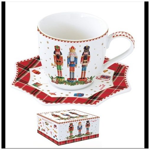 Porceláncsésze + alj, 250ml, dobozban, Vintage Nutcracker