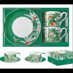   Porceláncsésze + alj 240ml, 2 személyes dobozban, Coffee Mania, Exotic Heaven