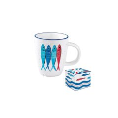   Porcelánbögre 350ml dobozban, Sardine's Party – Easy Life-Nuova