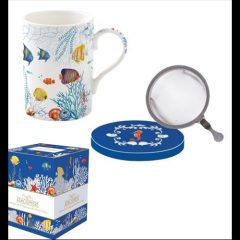   Porcelán szűrősbögre tetővel 350ml, dobozban, Aquarium, Atmosphere